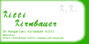 kitti kirnbauer business card